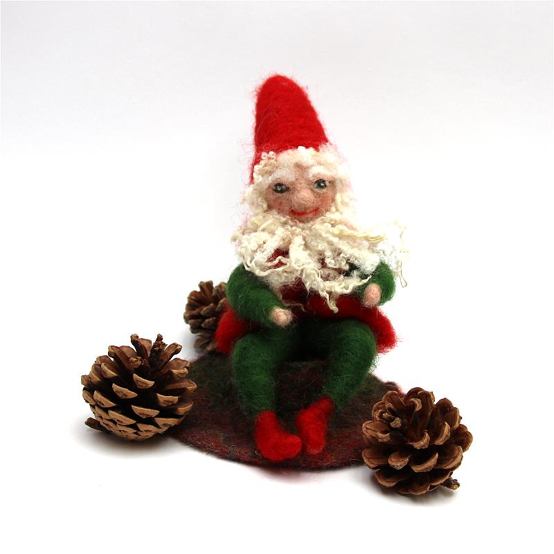 Bastelpackung Weihnachtszwerg in rot-grün T&W