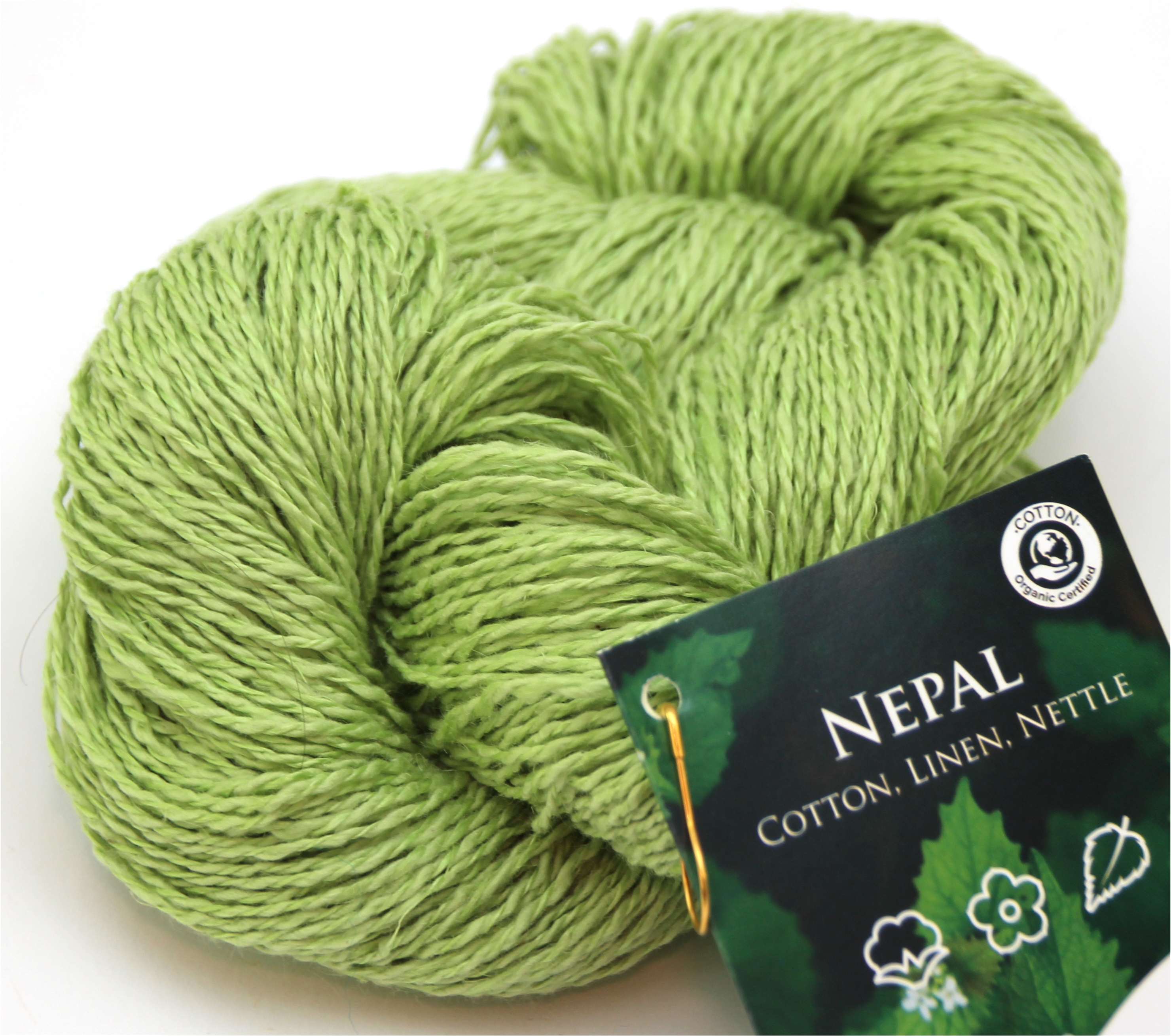 Nepal veganes Strickgarn 21 Lindgrün