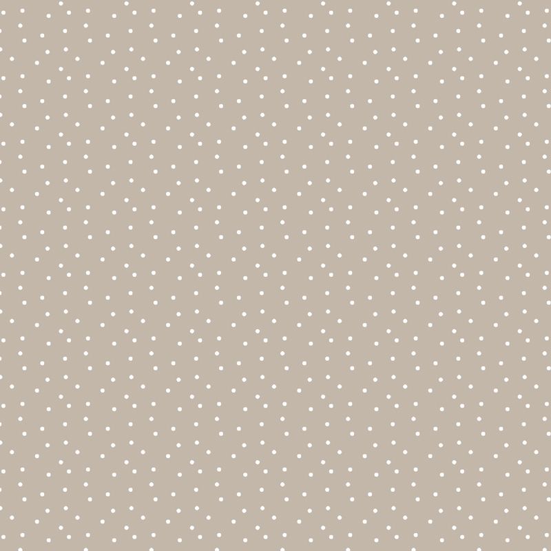 Baumwollstoff Tupfen taupe -weiß 145cm