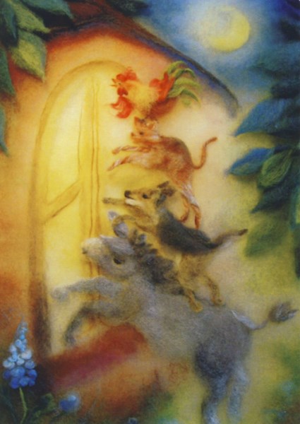 Postkarte *  Bremer Stadtmusikanten Postkarte *  Bremer Stadtmusikanten