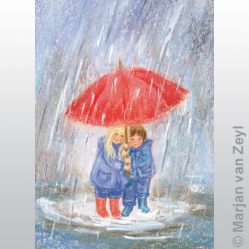 Kunstkarte  - Regenschirm Kunstkarte  - Regenschirm