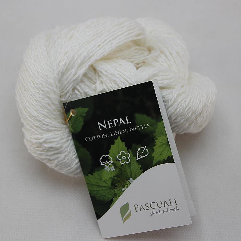 Nepal veganes Strickgarn 13 Weiß