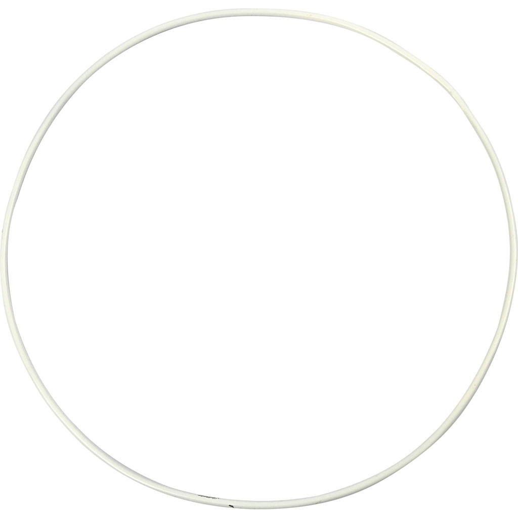 Weißer Metallring 20 cm