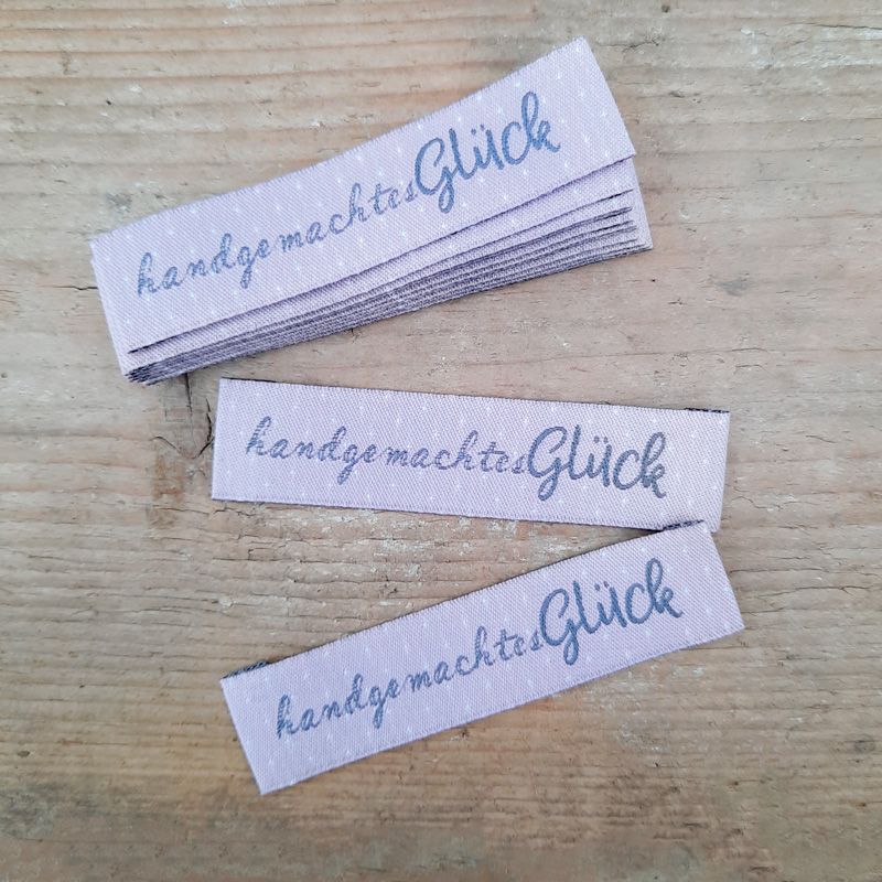 Webetikett "handgemachtes Glück"