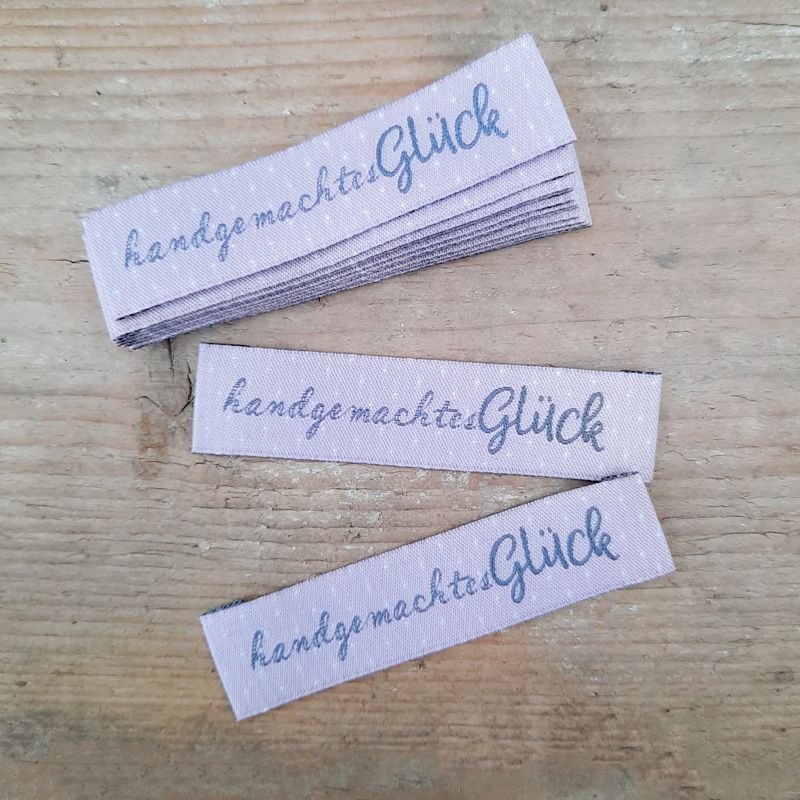 Webetikett "handgemachtes Glück"