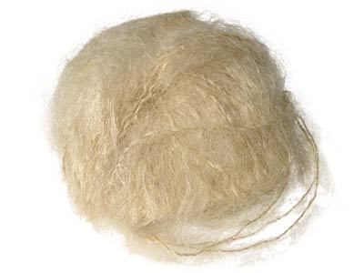 Puppenhaar aus Mohair strohblond