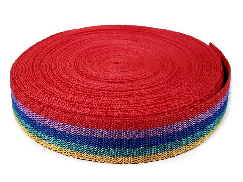 Taschengurtband / Gurtband Regenbogen