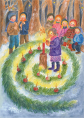 Kunstkarte * Adventsgärtlein im Wald