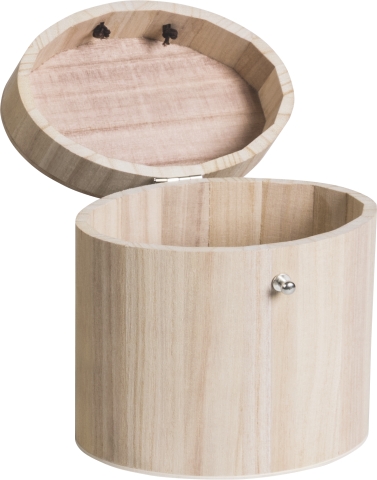 Ovale Holzdose mit Verschluss