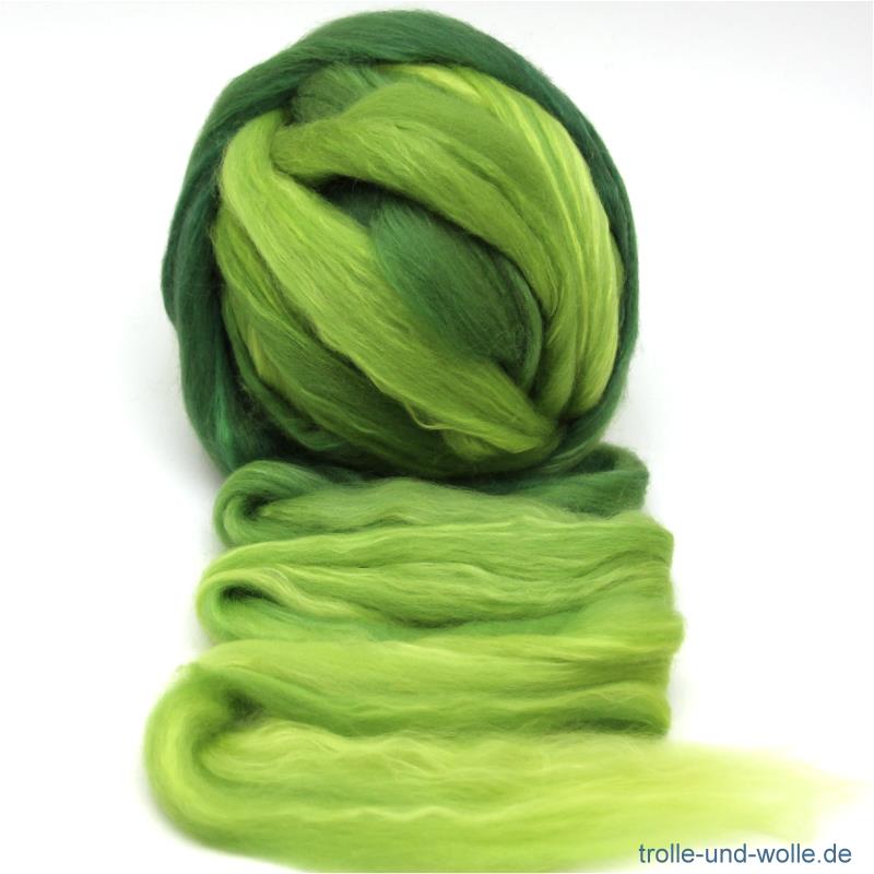 Floating Color Merino-Seidenkammzug Wiese 50 g