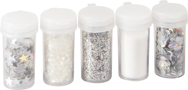 Glitter-Mix silber