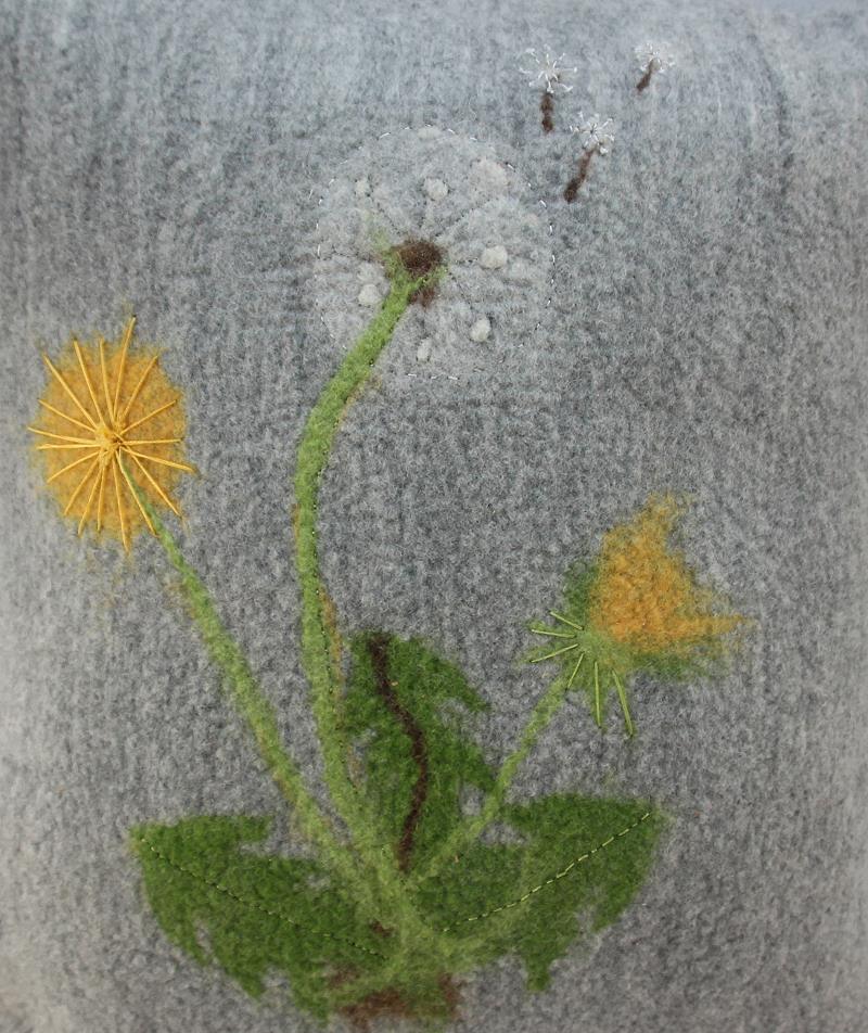 Filzanleitung: Süßer Kissenbezug mit Pusteblumen