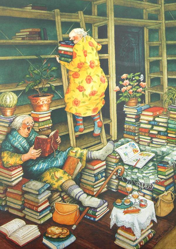 Frauen lesen Bücher - Inge Löök