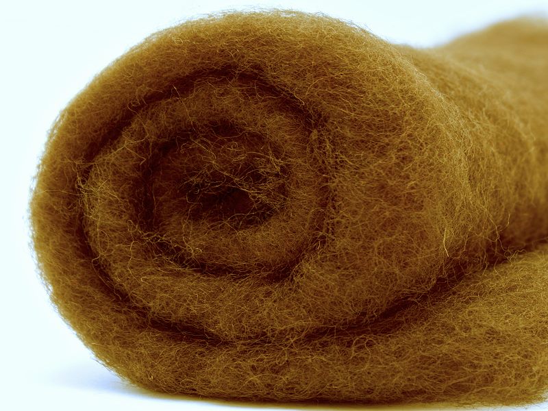 Filzwolle / Bunte Filzwolle im Vlies Rehbraun Filzwolle / Bunte Filzwolle im Vlies Rehbraun