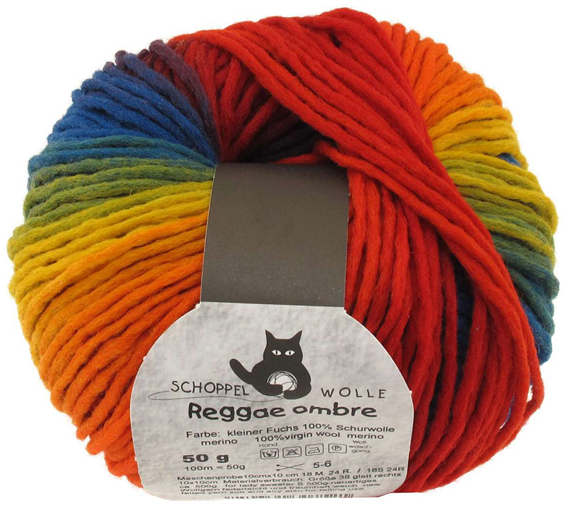 Reggae ombré Strickwolle aus 100% Merinowolle