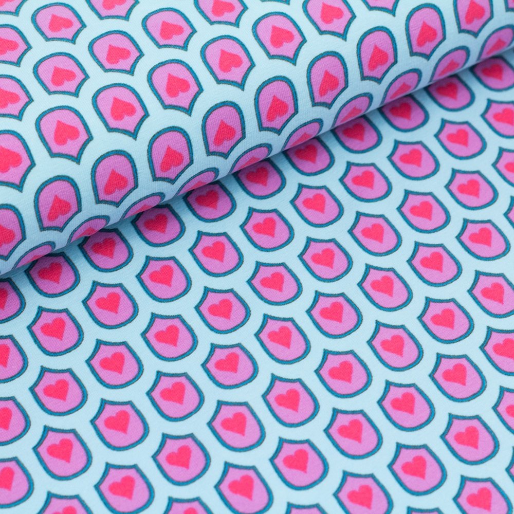 Biojersey Janeas Herzschilder - blau