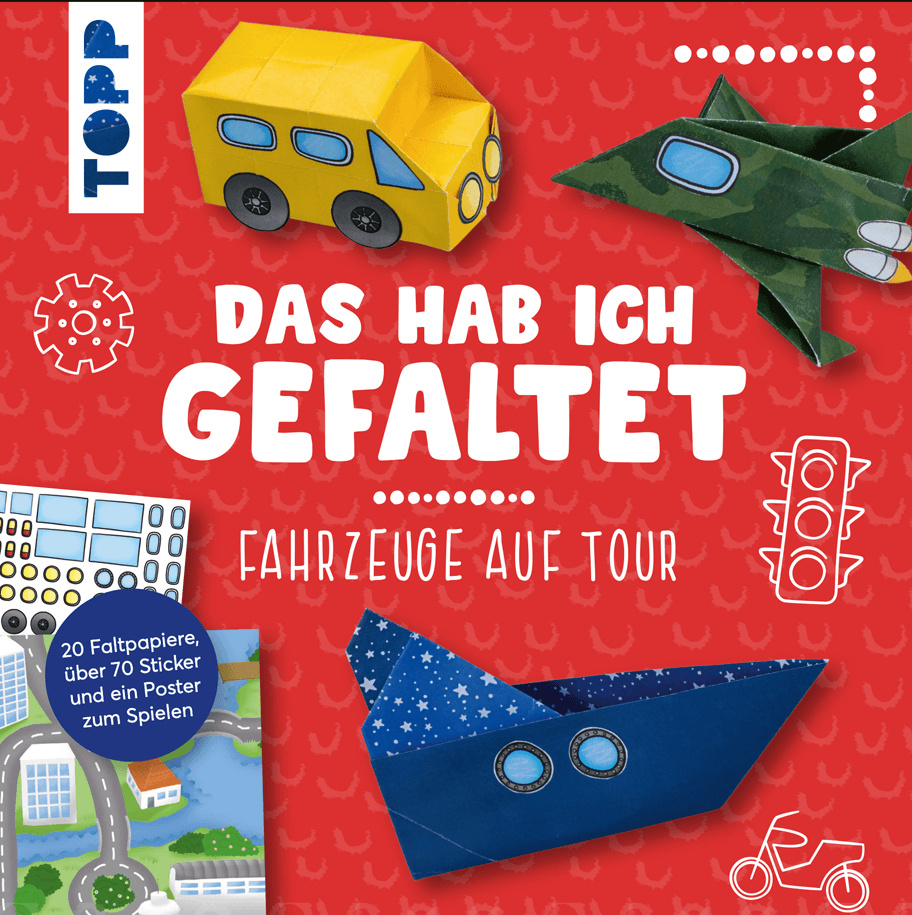 Das hab ich gefaltet Mini-Papierset - Fahrzeuge auf Tour