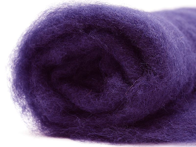 Filzwolle / Bunte Filzwolle im Vlies Violett
