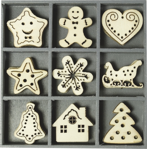 Holzbox Ornamente Sweet X-Mas