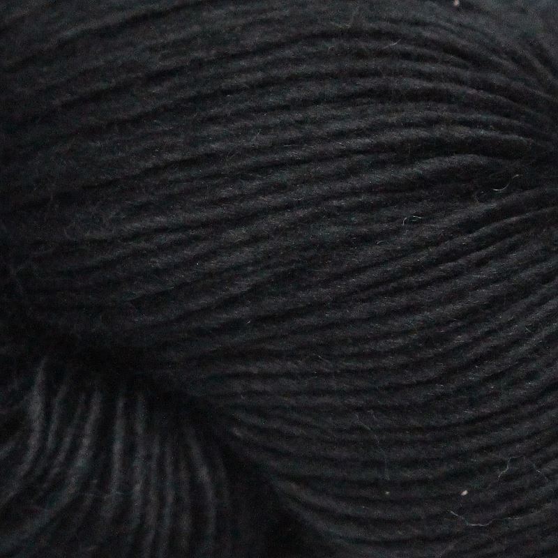 Handstrickgarn Merino / Seide Schwarz 100