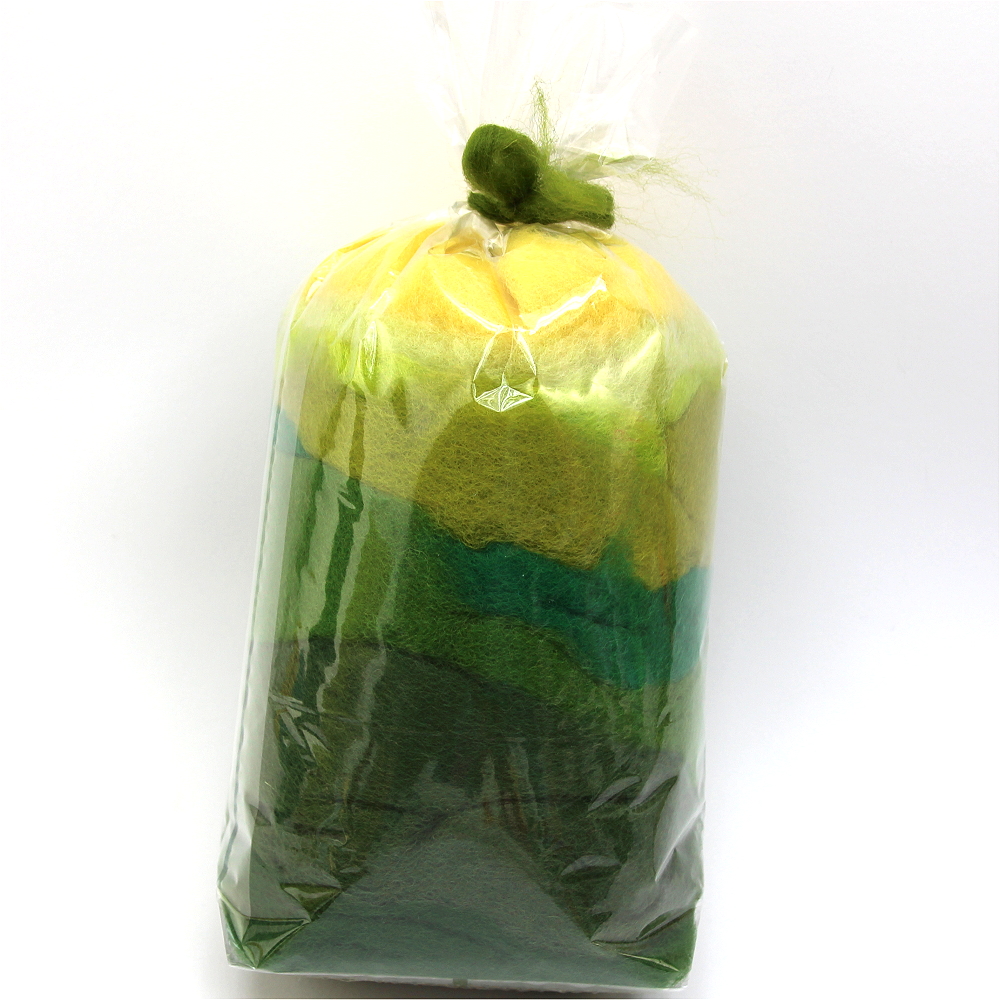Bunte Filzwolle Probepackung Grüntöne Bunte Filzwolle Probepackung Grüntöne