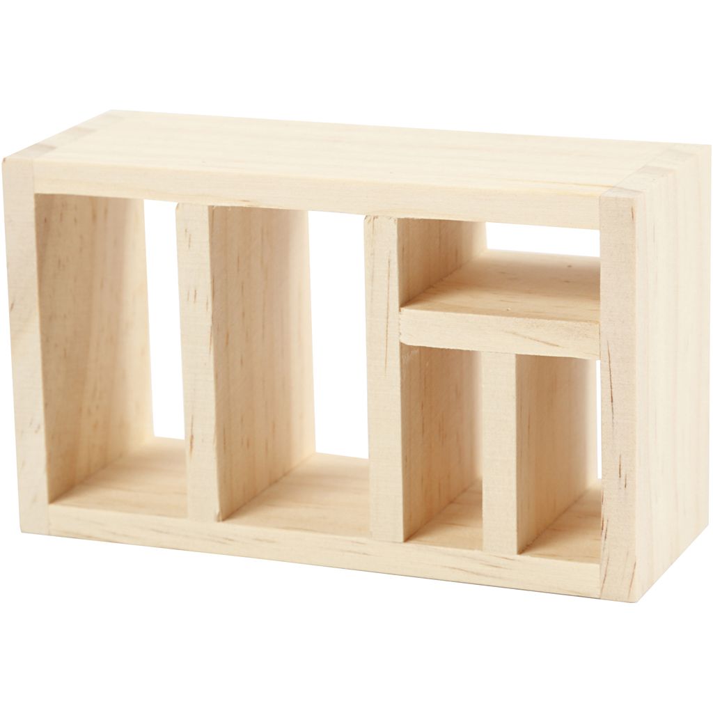 Mini Regal aus hellem Holz