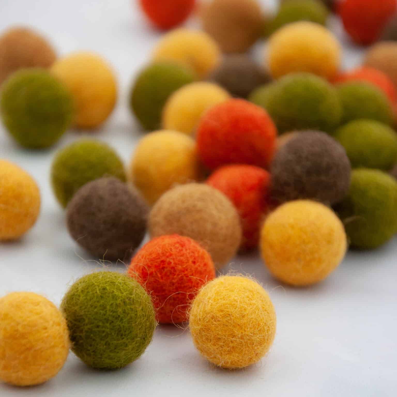 Filzkugeln / Filzperlen 18 mm - Sortimente