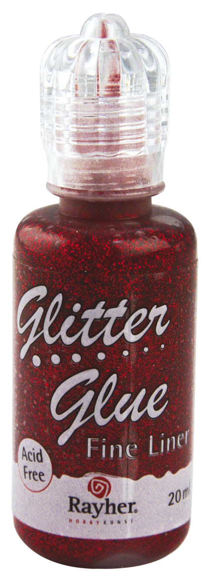 Glitter Glue metallic klassikrot