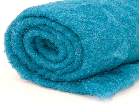 Filzwolle / Bunte Märchenwolle im Vlies Türkis Filzwolle / Bunte Märchenwolle im Vlies Türkis