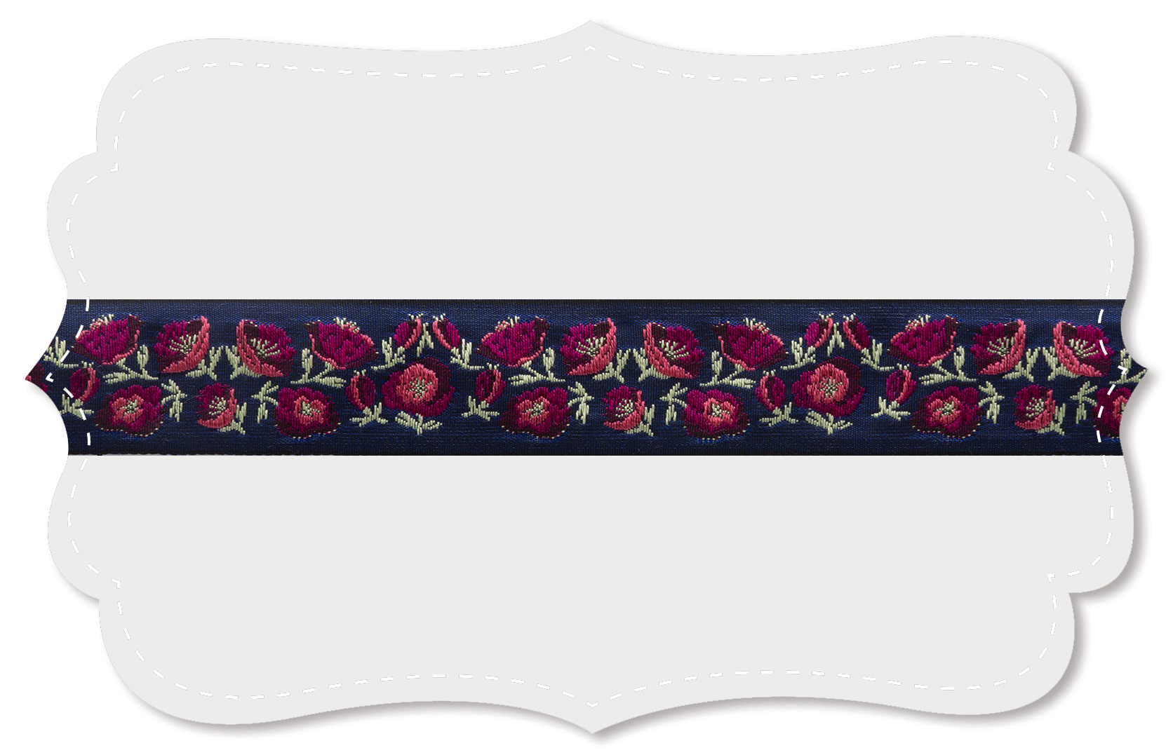 Webband Rosen – Elegantes Blumenband 0,5 Meter
