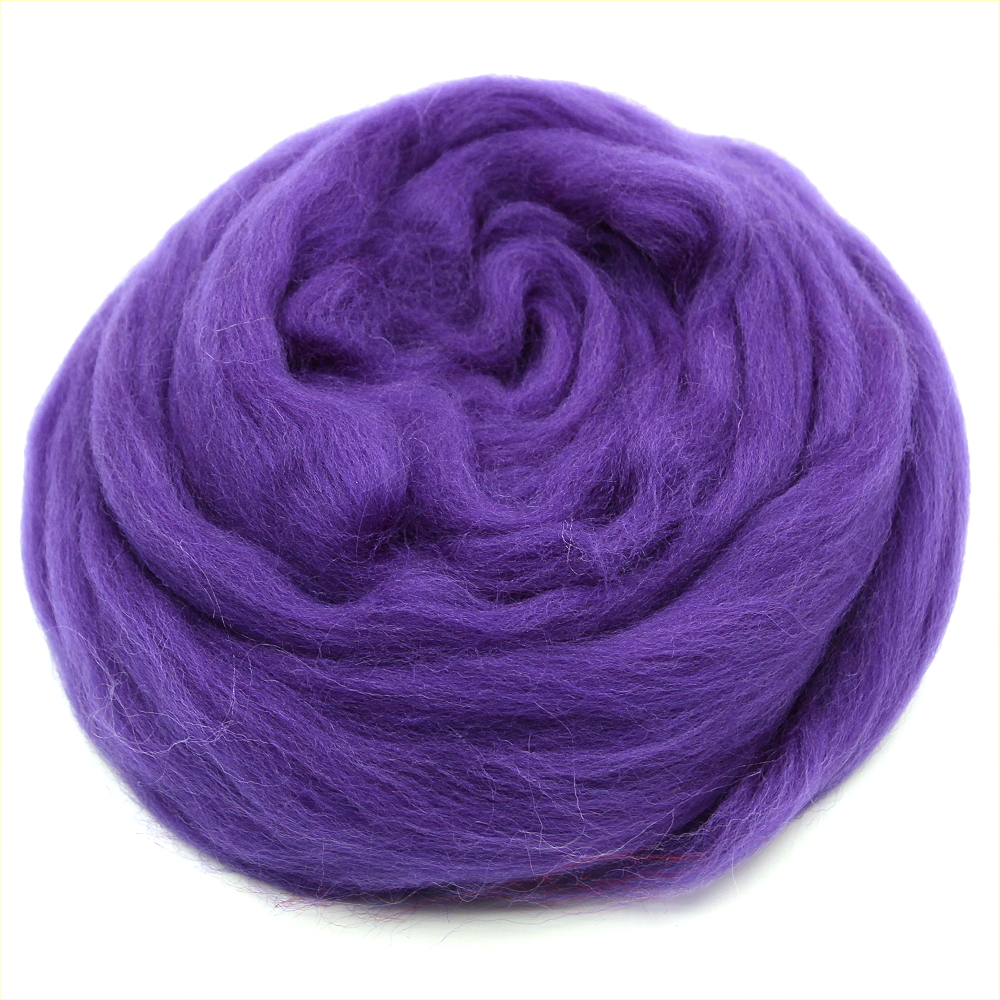 Filzwolle / Bunter Merinokammzug Hellviolett