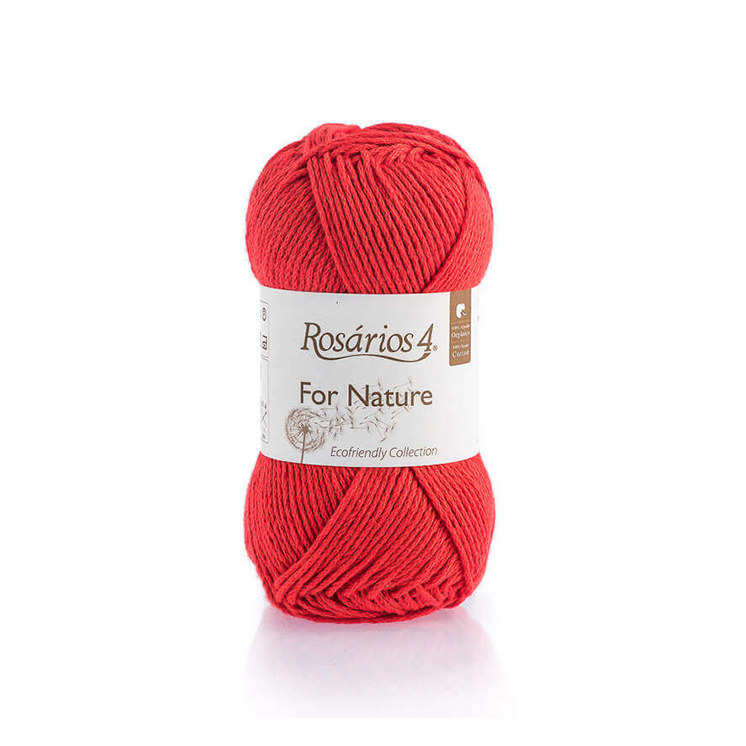 For Natur Biobaumwollgarn 12 Rot