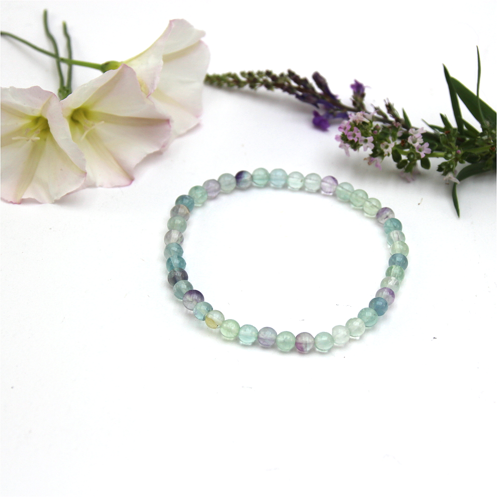 Edelsteinarmband - Fluorit 0,4mm  Ø14 cm Edelsteinarmband - Fluorit 0,4mm  Ø14 cm