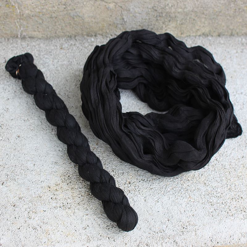 Uni Baumwollschal Schwarz 170  x 50 cm