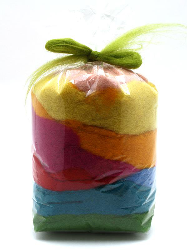 Filzwolle Kunterbunt Probepackung 100 g Filzwolle Kunterbunt Probepackung 100 g