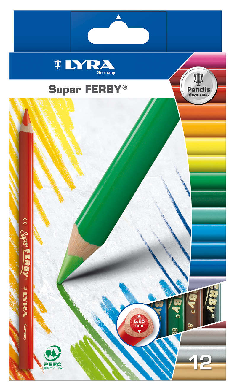 LYRA Super-FERBY ® Stift Sortiment 12 Farben im Kartonetui LYRA Super-FERBY ® Stift Sortiment 12 Farben im Kartonetui