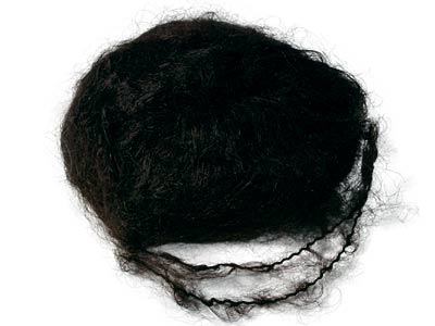 Puppenhaar aus Mohair schwarz