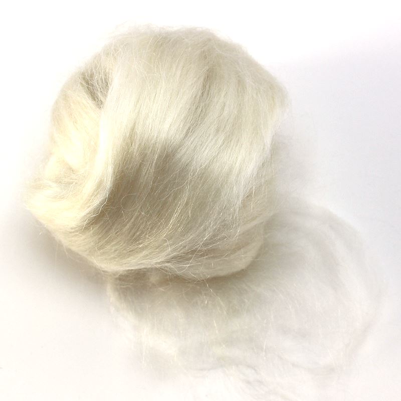 Mohair im Band in Naturweiß Mohair im Band in Naturweiß