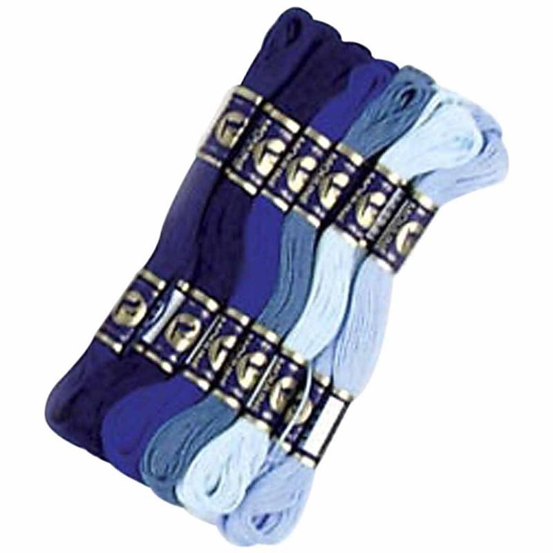 Stickgarn 6 Farben Set Blautöne Stickgarn 6 Farben Set Blautöne