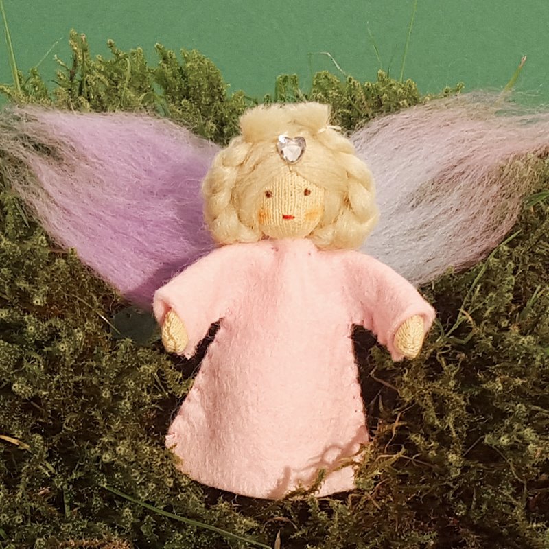 Kleine Frühlingselfe rosa Bastelpackung Augenweide