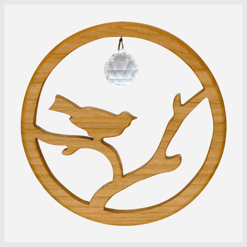 Feng Shui Raumschmuck aus Holz und Kristall
